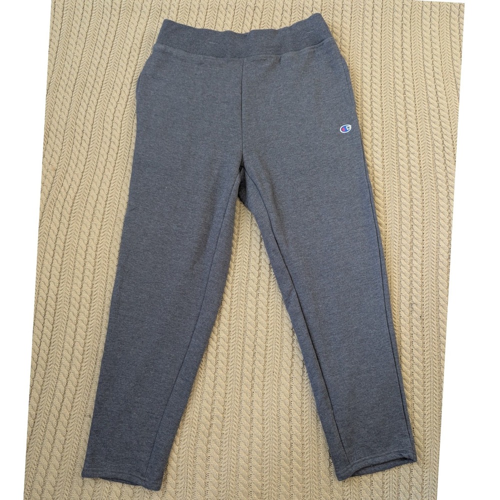 Champion Mens Small Gray Fleece Lined Sweatpants Athletic wear